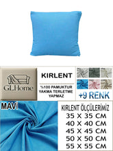 Görseli Galeri görüntüleyiciye yükleyin, %100 Pamuk Petek Mavi Renk Kırlent Kılıfı