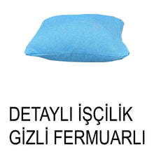 Görseli Galeri görüntüleyiciye yükleyin, %100 Pamuk Petek Mavi Renk Kırlent Kılıfı