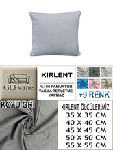 Görseli Galeri görüntüleyiciye yükleyin, %100 Pamuk Petek Koyu Gri Renk Kırlent Kılıfı