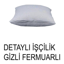 Görseli Galeri görüntüleyiciye yükleyin, %100 Pamuk Petek Koyu Gri Renk Kırlent Kılıfı