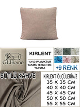 Görseli Galeri görüntüleyiciye yükleyin, %100 Pamuk Petek Sütlü Kahve Renk Kırlent Kılıfı