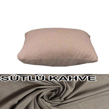 Görseli Galeri görüntüleyiciye yükleyin, %100 Pamuk Petek Sütlü Kahve Renk Kırlent Kılıfı