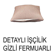 Görseli Galeri görüntüleyiciye yükleyin, %100 Pamuk Petek Sütlü Kahve Renk Kırlent Kılıfı