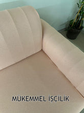 Görseli Galeri görüntüleyiciye yükleyin, %100 Pamuklu Fransız Kumaş Yavru Ağzı Tekli&Berjer Komple Giydirme, Bohem, Porto Model Koltuk Kılıfı