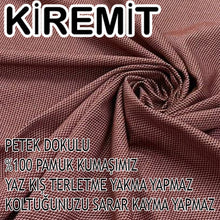 Görseli Galeri görüntüleyiciye yükleyin, %100 Pamuk Petek Kumaş Kiremit 3"Lü Komple Giydirme Kanepe & Çekyat, Bohem, Porto vb Model Koltuk Kılıfları