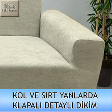 Görseli Galeri görüntüleyiciye yükleyin, Baby Face Kumaş Bej Çift Kişilik Komple Giydirme Kanepe, Bohem, vb Model Koltuk Kılıfları