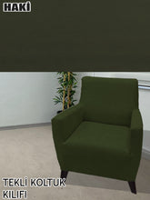 Görseli Galeri görüntüleyiciye yükleyin, Baby Face Kumaş Haki 3+3+1+1 Set Komple Giydirme Kanepe & Çekyat, Bohem, vb Model Koltuk Kılıfları