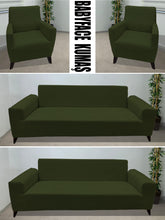 Görseli Galeri görüntüleyiciye yükleyin, Baby Face Kumaş Haki 3+3+1+1 Set Komple Giydirme Kanepe & Çekyat, Bohem, vb Model Koltuk Kılıfları