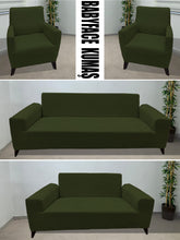 Görseli Galeri görüntüleyiciye yükleyin, Baby Face Kumaş Haki 3+2+1+1 Set Komple Giydirme Kanepe&Çekyat, Bohem, vb Model Koltuk Kılıfları