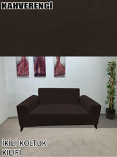 Görseli Galeri görüntüleyiciye yükleyin, Baby Face Kumaş Kahverengi Çift Kişilik Komple Giydirme Kanepe, Bohem, vb Model Koltuk Kılıfları