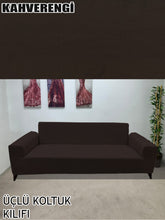 Görseli Galeri görüntüleyiciye yükleyin, Baby Face Kumaş Kahverengi 3"Lü Komple Giydirme Kanepe & Çekyat, Bohem, vb Model Koltuk Kılıfları