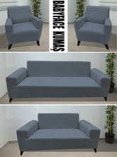 Görseli Galeri görüntüleyiciye yükleyin, Baby Face Kumaş Koyu Gri 3+2+1+1 Set Komple Giydirme Kanepe & Çekyat, Bohem, vb Model Koltuk Kılıfları