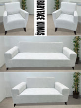 Görseli Galeri görüntüleyiciye yükleyin, Baby Face Kumaş Krem 3+2+1+1 Set Komple Giydirme Kanepe & Çekyat, Bohem, vb Model Koltuk Kılıfları