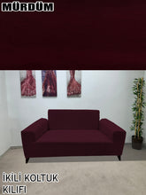 Görseli Galeri görüntüleyiciye yükleyin, Baby Face Kumaş Mürdüm 3+2+1+1 Set Komple Giydirme Kanepe & Çekyat, Bohem, vb Model Koltuk Kılıfları