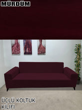 Görseli Galeri görüntüleyiciye yükleyin, Baby Face Kumaş Mürdüm 3+2+1+1 Set Komple Giydirme Kanepe & Çekyat, Bohem, vb Model Koltuk Kılıfları