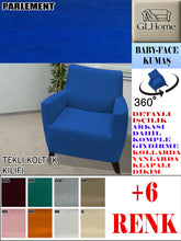 Görseli Galeri görüntüleyiciye yükleyin, Baby Face Kumaş Parlement Tekli Komple Giydirme Tekli & Berjer, Bohem, vb Model Koltuk Kılıfları