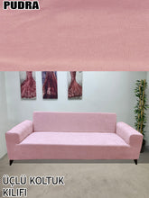 Görseli Galeri görüntüleyiciye yükleyin, Baby Face Kumaş Pudra 3"Lü Komple Giydirme Kanepe & Çekyat, Bohem, vb Model Koltuk Kılıfları