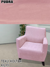 Görseli Galeri görüntüleyiciye yükleyin, Baby Face Kumaş Pudra 3+3+1+1 Set Komple Giydirme Kanepe & Çekyat, Bohem, vb Model Koltuk Kılıfları