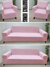 Görseli Galeri görüntüleyiciye yükleyin, Baby Face Kumaş Pudra 3+3+1+1 Set Komple Giydirme Kanepe & Çekyat, Bohem, vb Model Koltuk Kılıfları