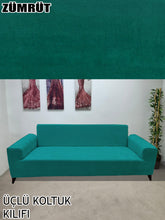 Görseli Galeri görüntüleyiciye yükleyin, Baby Face Kumaş Zümrüt 3+3+1+1 Set Komple Giydirme Kanepe & Çekyat, Bohem, vb Model Koltuk Kılıfları