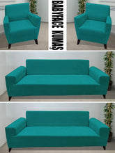 Görseli Galeri görüntüleyiciye yükleyin, Baby Face Kumaş Zümrüt 3+3+1+1 Set Komple Giydirme Kanepe & Çekyat, Bohem, vb Model Koltuk Kılıfları