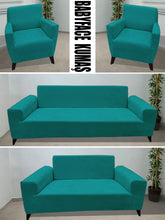 Görseli Galeri görüntüleyiciye yükleyin, Baby Face Kumaş Zümrüt 3+2+1+1 Set Komple Giydirme Kanepe & Çekyat, Bohem, vb Model Koltuk Kılıfları
