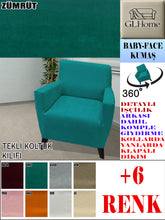 Görseli Galeri görüntüleyiciye yükleyin, Baby Face Kumaş Zümrüt Tekli Komple Giydirme Tekli & Berjer, Bohem, vb Model Koltuk Kılıfları