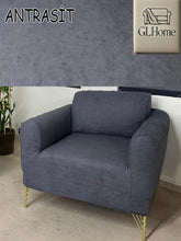 Görseli Galeri görüntüleyiciye yükleyin, Süet Kumaş Antrasit 3+3+1+1 Komple Giydirme Kanepe&Çekyat, Bohem, vb. Modeller Koltuk Kılıfı