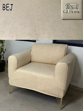 Görseli Galeri görüntüleyiciye yükleyin, Süet Kumaş Bej 3+3+1+1 Komple Giydirme Kanepe&Çekyat, Bohem, vb. Modeller Koltuk Kılıfı