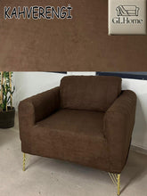Görseli Galeri görüntüleyiciye yükleyin, Süet Kumaş Kahverengi 3+2+1+1 Komple Giydirme Kanepe-Çekyat, Bohem, vb. Model Koltuk Kılıfı
