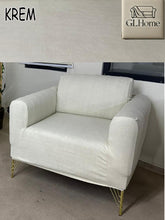 Görseli Galeri görüntüleyiciye yükleyin, Süet Kumaş Krem 3+3+1+1 Komple Giydirme Kanepe&Çekyat, Bohem, vb. Modeller Koltuk Kılıfı