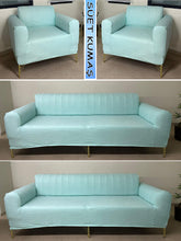 Görseli Galeri görüntüleyiciye yükleyin, Süet Kumaş Mint 3+3+1+1 Komple Giydirme Kanepe&Çekyat, Bohem, vb. Modeller Koltuk Kılıfı