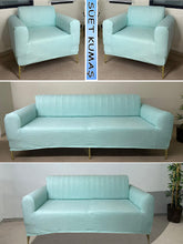 Görseli Galeri görüntüleyiciye yükleyin, Süet Kumaş Mint 3+2+1+1 Komple Giydirme Kanepe-Çekyat, Bohem, vb. Model Koltuk Kılıfı