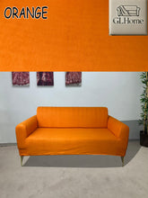 Görseli Galeri görüntüleyiciye yükleyin, Süet Kumaş Orange Çift Kişilik Komple Giydirme 2"Li kanepe Bohem Tarzı koltuk Kılıfı