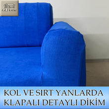 Görseli Galeri görüntüleyiciye yükleyin, Süet Kumaş Parlement 3+2+1+1 Komple Giydirme Kanepe-Çekyat, Bohem, vb. Model Koltuk Kılıfı