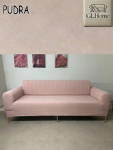 Görseli Galeri görüntüleyiciye yükleyin, Süet Kumaş Pudra 3Lü Komple Giydirme Kanepe & Çekyat, Bohem, Porto, Vb. Model Koltuk Kilifi