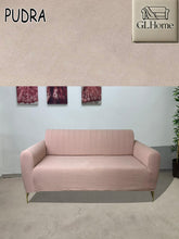 Görseli Galeri görüntüleyiciye yükleyin, Süet Kumaş Pudra Çift Kişilik Komple Giydirme 2"Li kanepe Bohem Tarzı koltuk Kılıfı