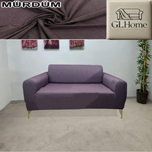 Görseli Galeri görüntüleyiciye yükleyin, %100 Pamuk Petek Kumaş Mürdüm Çift Kişilik Komple Giydirme 2"Li Kanepe, Bohem, vb Model Koltuk Kılıfları