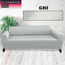 Görseli Galeri görüntüleyiciye yükleyin, Mikro Petek Kumaş Açık Gri 3+3+1+1 Set  Komple Giydirme Kanepe &amp; Çekyat, Bohem, vb Model Koltuk Kılıfları
