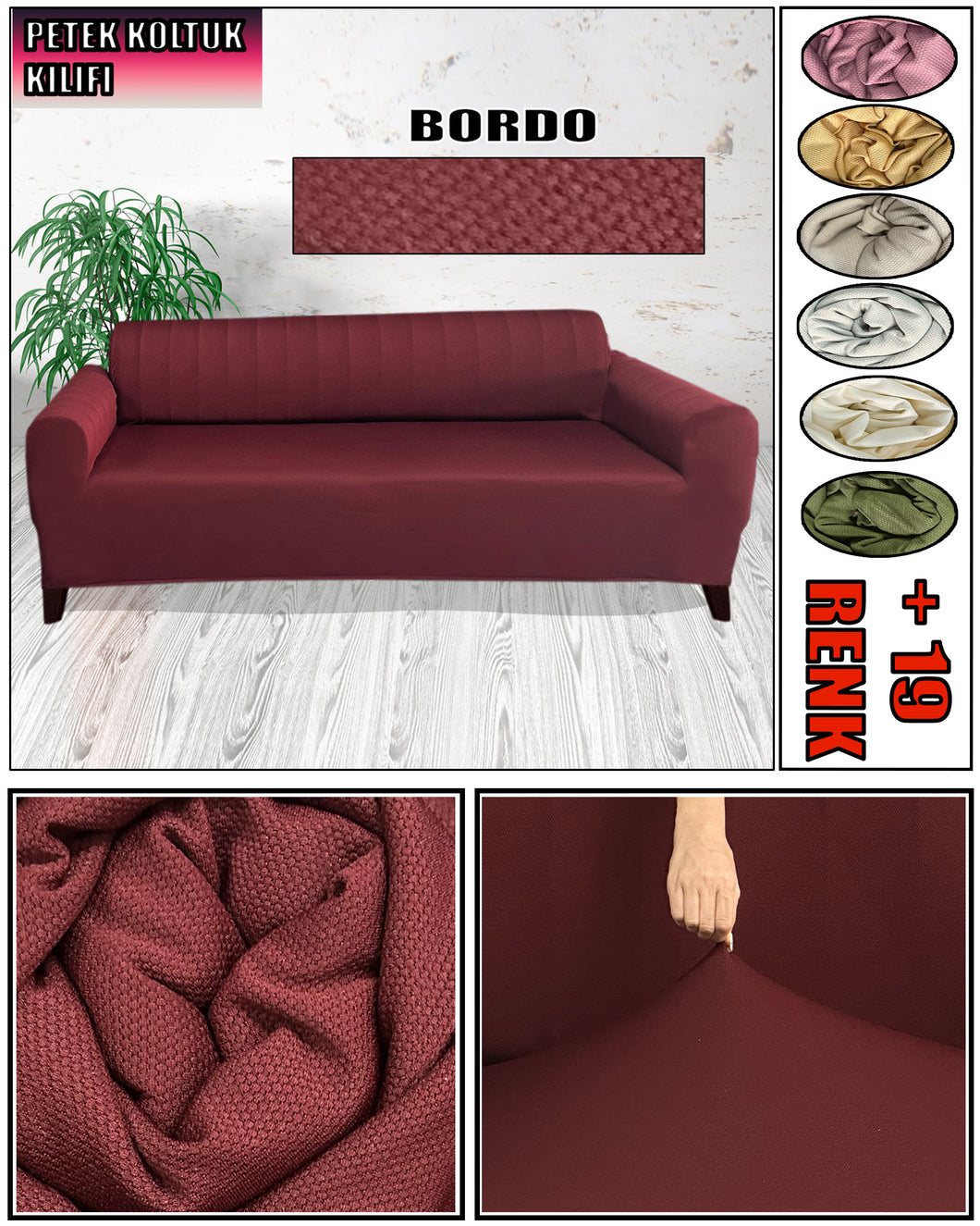 Mikro Petek Kumaş Bordo 3