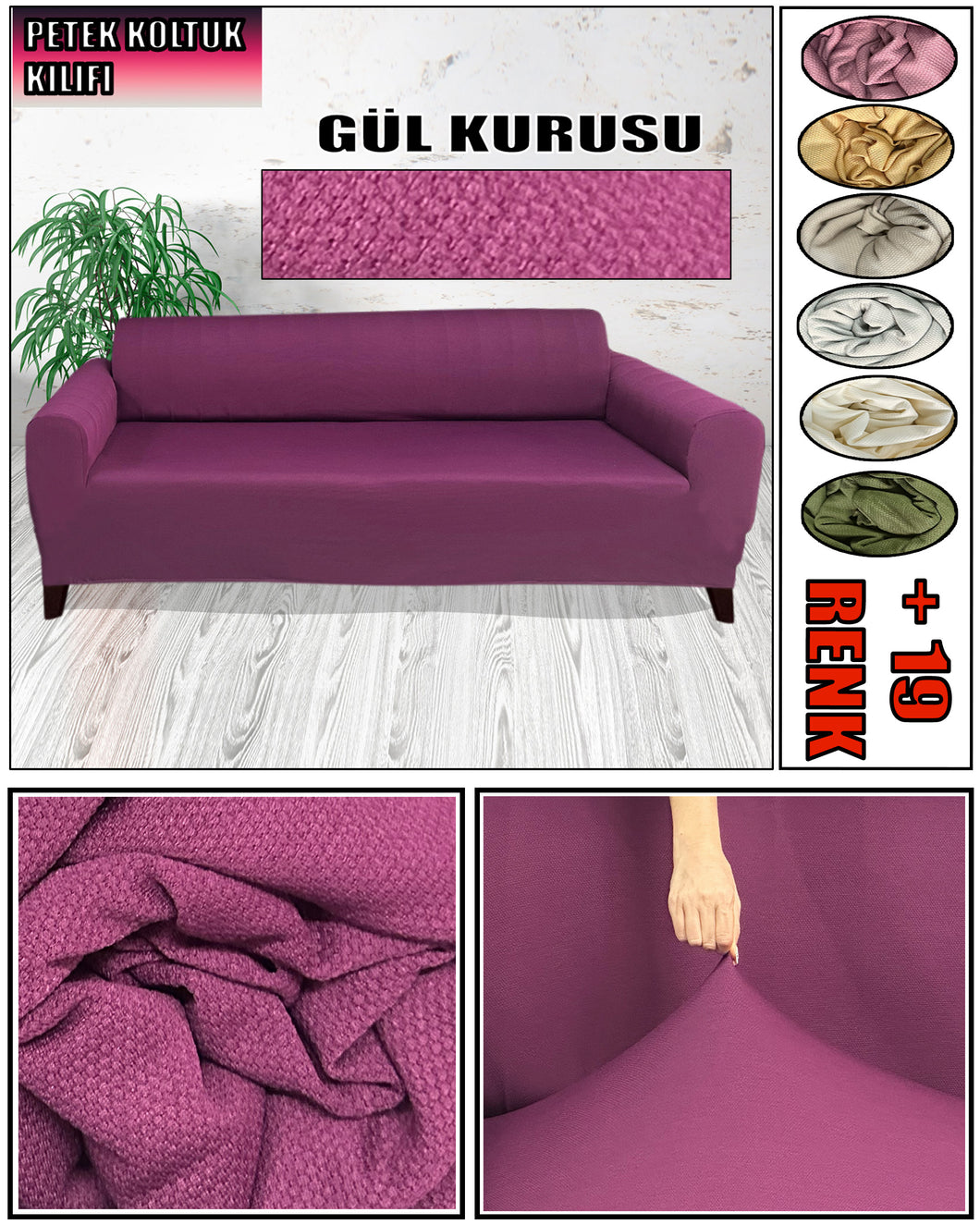 Mikro Petek Kumaş Gül Kurusu 3