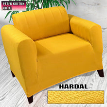Görseli Galeri görüntüleyiciye yükleyin, Mikro Petek Kumaş Hardal 3+3+1+1 Set  Komple Giydirme Kanepe &amp; Çekyat, Bohem, vb Model Koltuk Kılıfları
