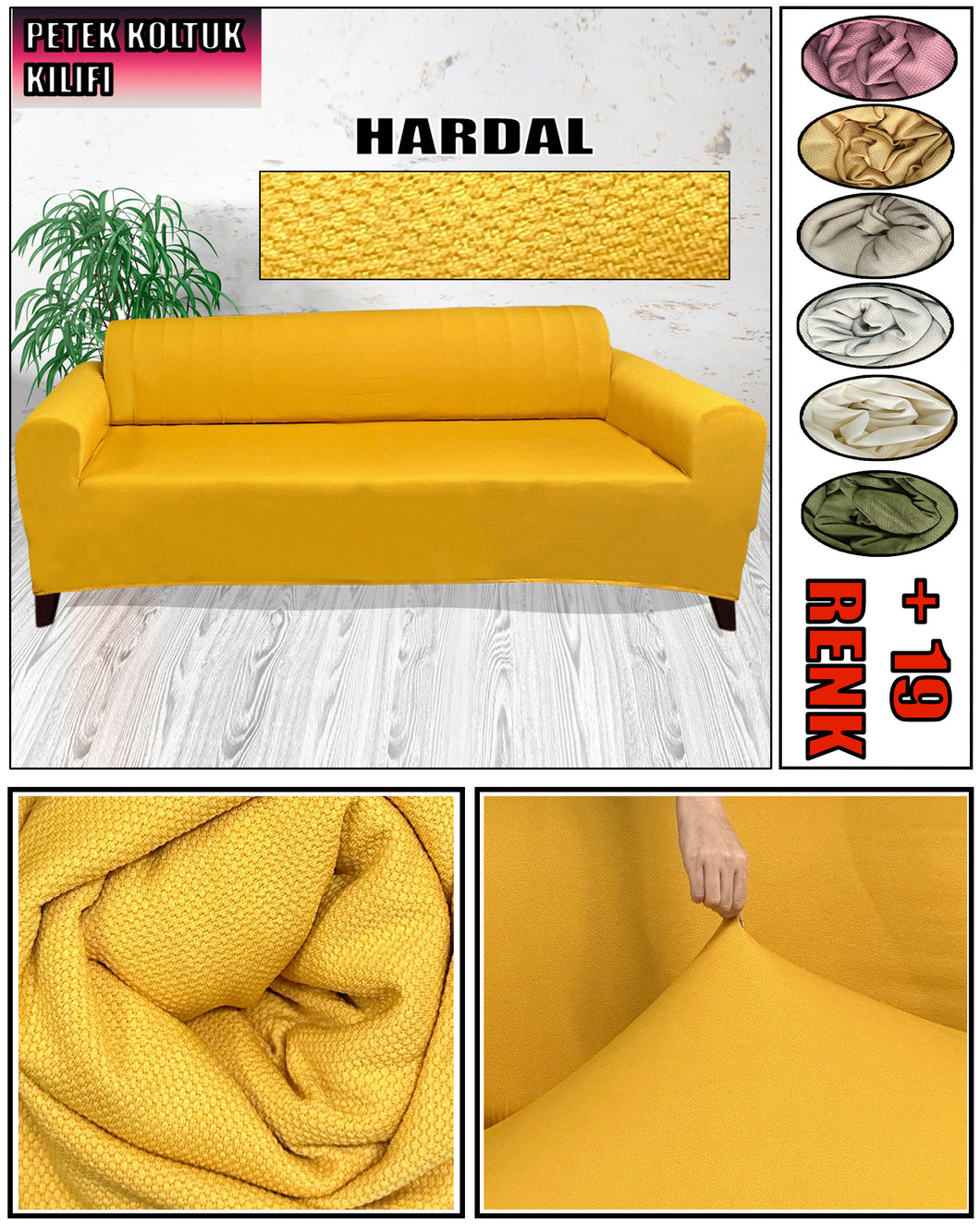 Mikro Petek Kumaş Hardal 3