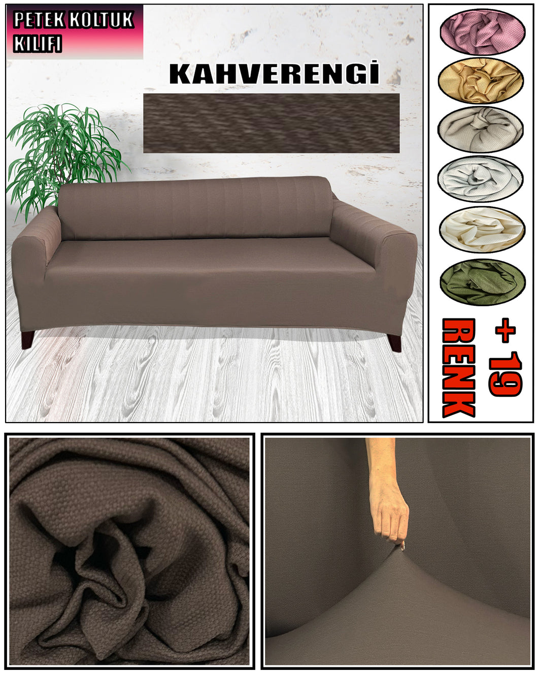 Mikro Petek Kumaş Kahverengi 3