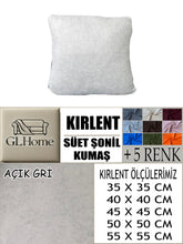 Görseli Galeri görüntüleyiciye yükleyin, Süet Kumaş Açık Gri Renk Kırlent Kılıfı
