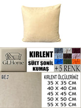 Görseli Galeri görüntüleyiciye yükleyin, Süet Kumaş Bej Renk Kırlent Kılıfı
