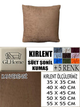 Görseli Galeri görüntüleyiciye yükleyin, Süet Kumaş Kahverengi Renk Kırlent Kılıfı
