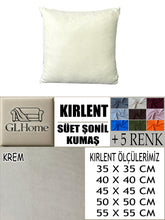 Görseli Galeri görüntüleyiciye yükleyin, Süet Kumaş Krem Renk Kırlent Kılıfı

