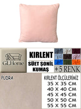 Görseli Galeri görüntüleyiciye yükleyin, Süet Kumaş Pudra Renk Kırlent Kılıfı
