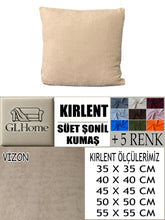 Görseli Galeri görüntüleyiciye yükleyin, Süet Kumaş Vizon Renk Kırlent Kılıfı
